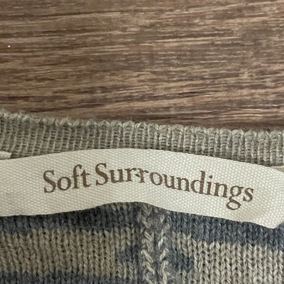 Soft Surroundings Tiger Stripe Poncho/Shawl Wool Cashmere Blend One Size - Picture 8 of 9